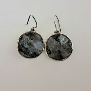 Larvikite Sterling Silver Earrings